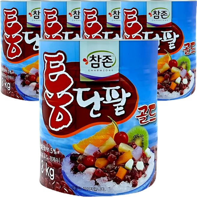 참존 통단팥 골드 빙수팥 빙수재료, 5개, 3kg
