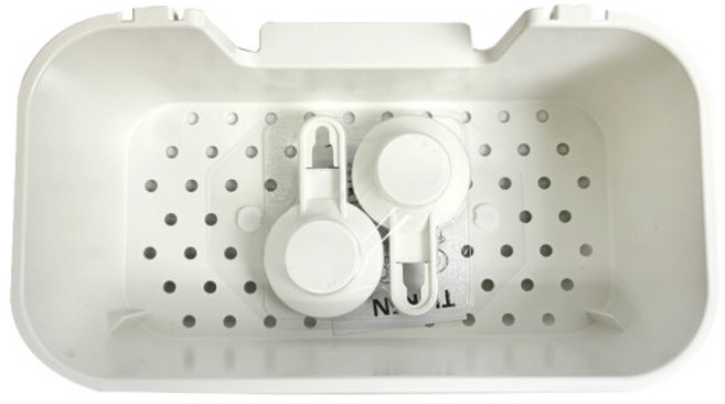 이케아 티스켄 흡착식 바구니 욕실 부착형 화이트, 1개