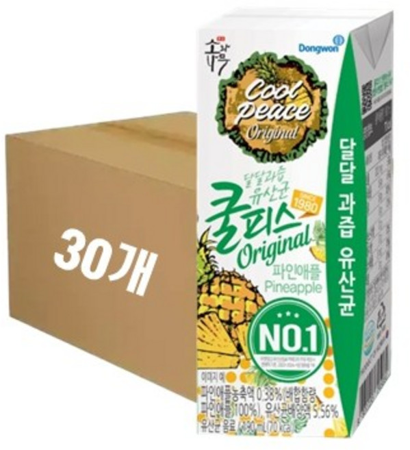 소와나무 동원 쿨피스 파인애플, 190ml, 30개