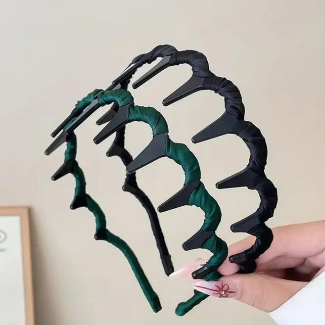 정수리 볼륨 귀안아픈 머리띠 빗살헤어밴드 2P