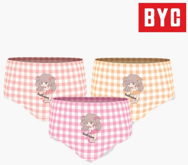 BYC 차일드림 순면 소아 삼각팬티 여아동 캐릭터 CCP6069
