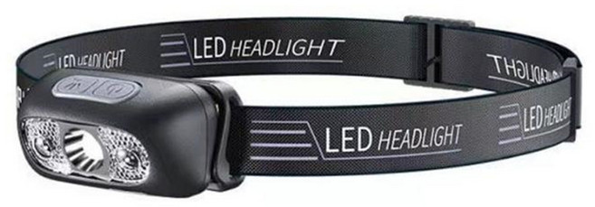 LED 頭燈, 黑色, 1個