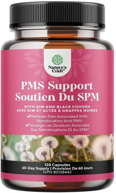 PMS 증후군 완화 바이텍스 함유 여성을 위한 생리전증후군 영양제 120정 캐나다내수용, 1개 - 쿠팡
