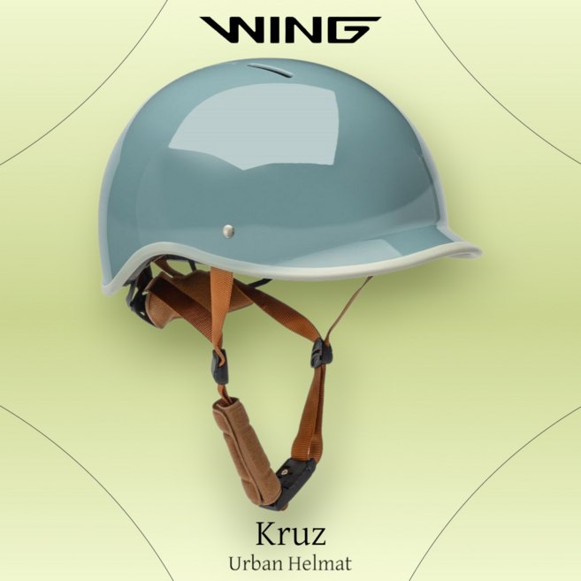 WING 윙 크루즈 Kruz 헬맷 KC인증 자전거 전동 킥보드 안전모, 더스트블루, 1개