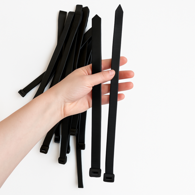 두꺼운 고강도 케이블타이 폭15mm 블랙, 20개, 200mm