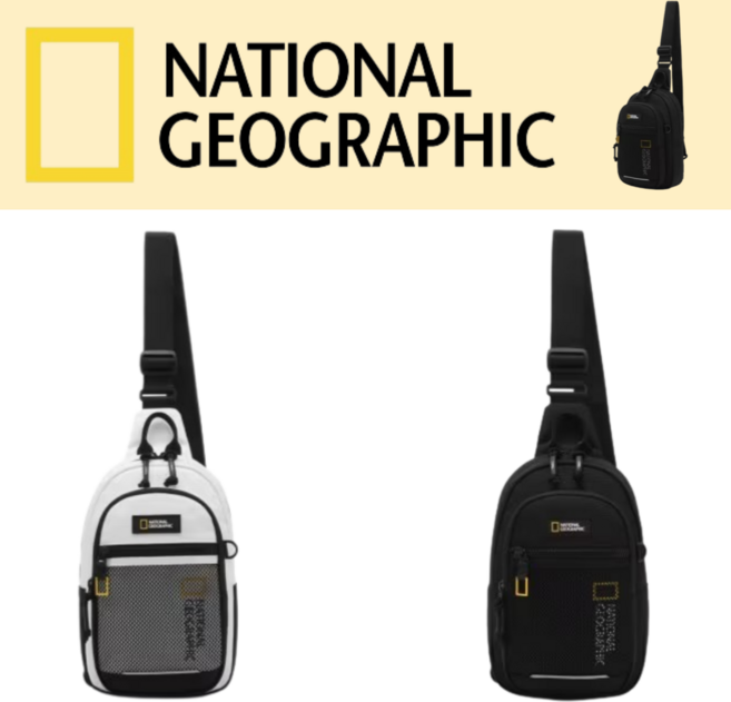 [국내매장판] 내셔널지오그래픽 슬링백 파치 A/S가능 남자 여자 커플 크로스백 가방