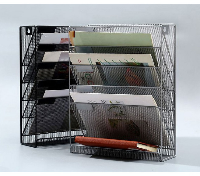 우블리스 5단 메탈 파티션 서류꽂이 서류정리함, 실버