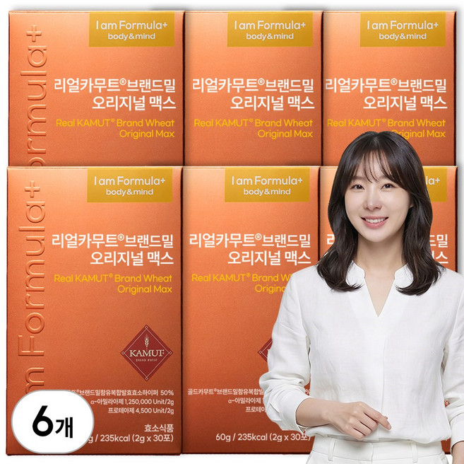 리얼 골드 카무트효소 브랜드밀 식약청인증 오리지널 맥스 아이엠포뮬러, 6개, 30회분