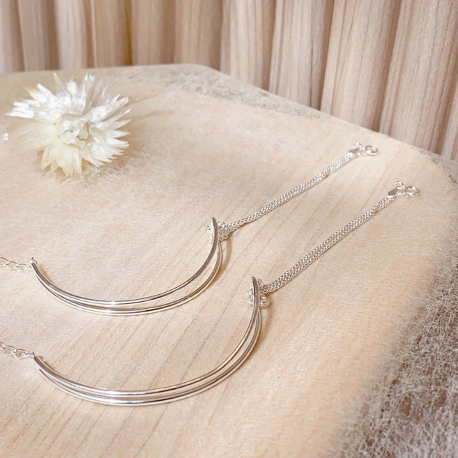 儒家珠寶 925純銀 細手鍊 半鐲