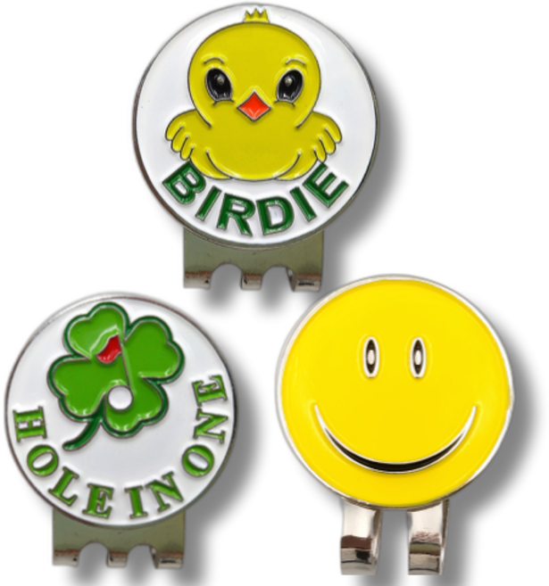 골프공 볼마크 자석클립포함 2P, 혼합B, 3개