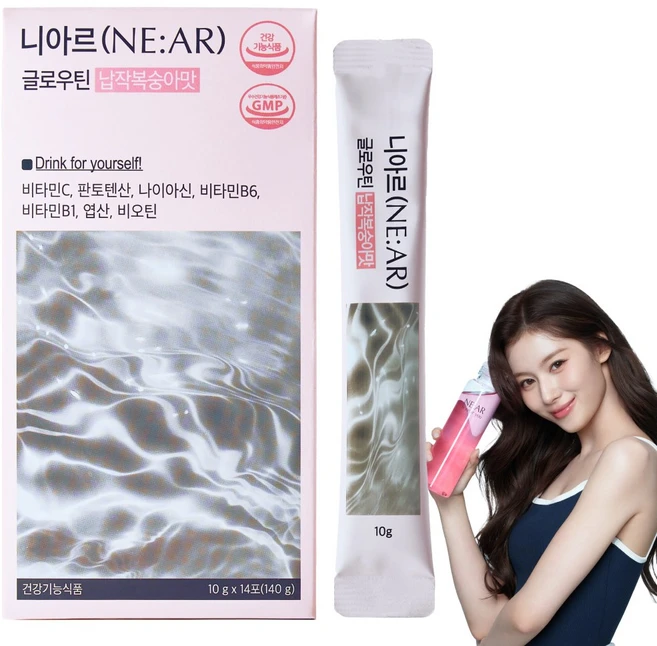 니아르 글로우틴 석류맛 글루타치온 올인원 이너뷰티 14포, 1박스, 140g - 쿠팡