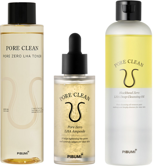 [모공 3종 세트] 피부미 포어클린 모공 토너 + 모공 앰플 + 클렌징 오일, 1개
