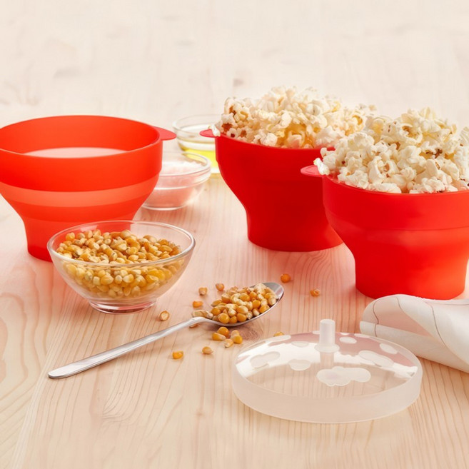 전자레인지 팝콘 메이커 가정용 간식메이커 미니 팝콘기 뻥튀기 제조기 실리콘 볼 P955, 1개