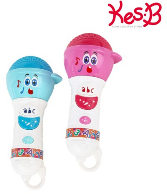 [캐스B] 플레이 씽씽마이크 블루/핑크(택1) 녹음 기능 장난감 키즈 아기 노래방 음악놀이, 핑크, 1개