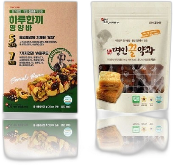 김규흔 한과 하루한끼영양바 입 + 명인꿀약과 (띠지), 5개, 125g