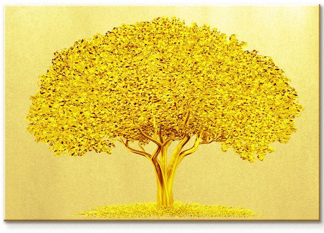 황금빛 돈나무그림 재물운 성공운 부르는 풍수그림 프리미엄 액자 9종, 1. 황금 돈나무