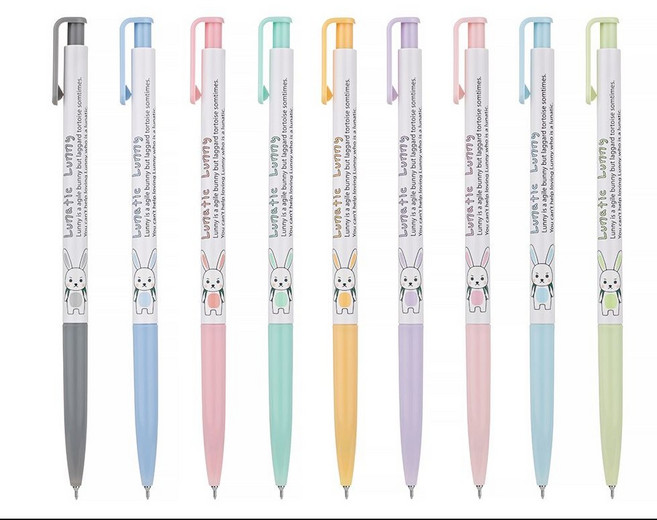 제노/캐릭터볼펜 0.38mm 1타 12입, 블랙