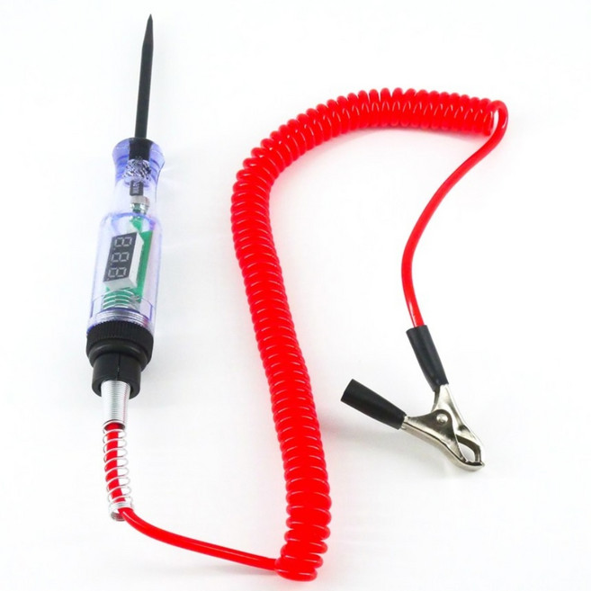 배선 테스터기 차량용 DIY 전압 테스트 자동차 검전기 3-70V, 1개