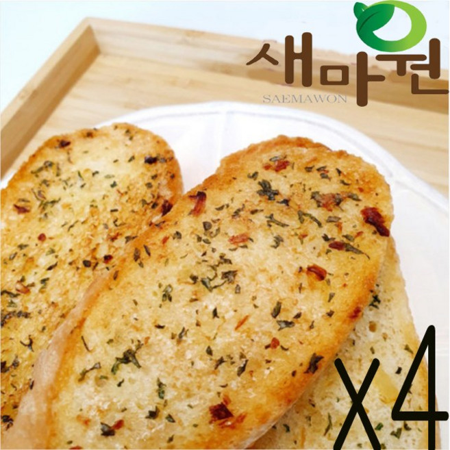 새마원 오룡 냉동 마늘빵 바게트 500g, 4개