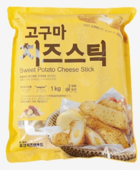 로젠치즈 고구마치즈스틱 냉동 1kg 에어프라이어 간식용 치즈스틱, 1개