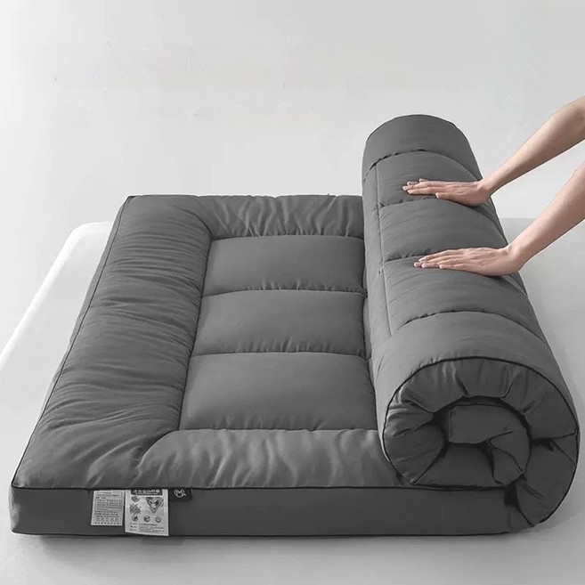 통세탁 사계절 두꺼운 10cm 침대 토퍼 매트리스, 블랙