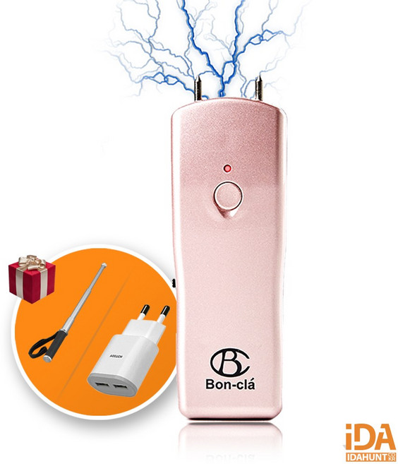 호신용 전기충격기 초강력 국산 비허가 여친선물 아이다헌트 본끌레 B1+충전패키지포함, 1개, 핑크