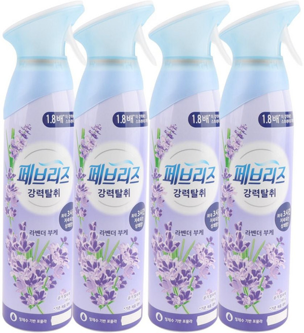 페브리즈 에어 실내용 탈취제 라벤더부케 4개입 reo+508VG, 165g, 1개