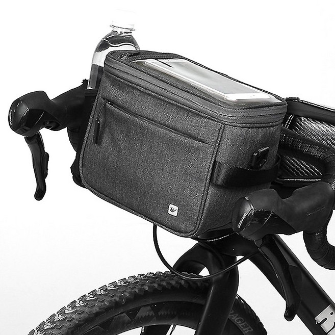 라이노워크 핸들바 거치 자전거 가방 핸들가방 RK18996, 다크그레이, 1개