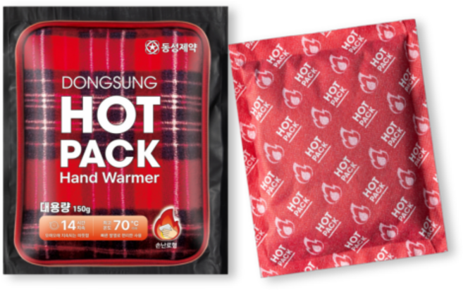 동성제약 프리미엄 대용량 핫팩 대형 150g 핫팩 흔드는핫팩 군납핫팩 px납품 판촉물 손난로 보온대, 50개