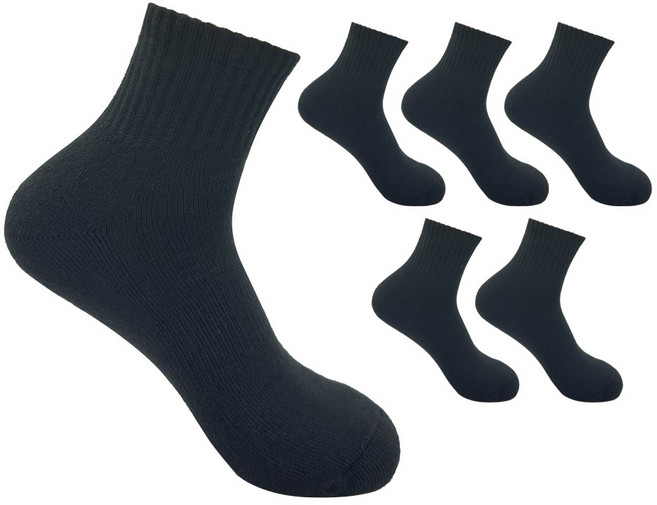 비바슈슈 여성용 스포츠 쿠션 면양말 단목 무지 6켤레