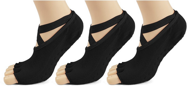 데비 님프 스트랩 컷토우 요가삭스 3켤레