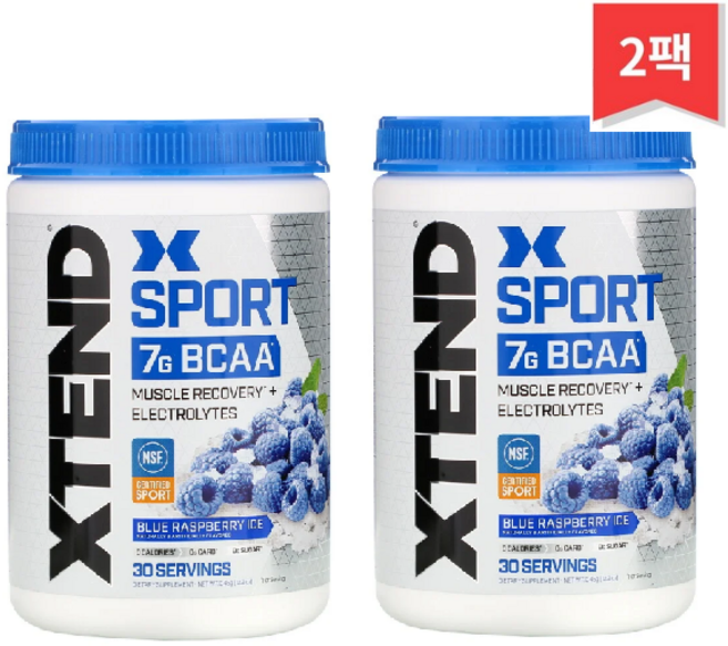 Xtend Sport 7G BCAA 블루 라즈베리 아이스 345g(12.2oz), 345g, 2개