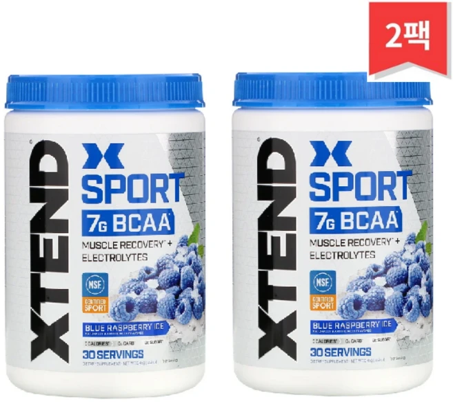 Xtend Sport 7G BCAA 블루 라즈베리 아이스 345g(12.2oz), 345g, 2개 - 쿠팡