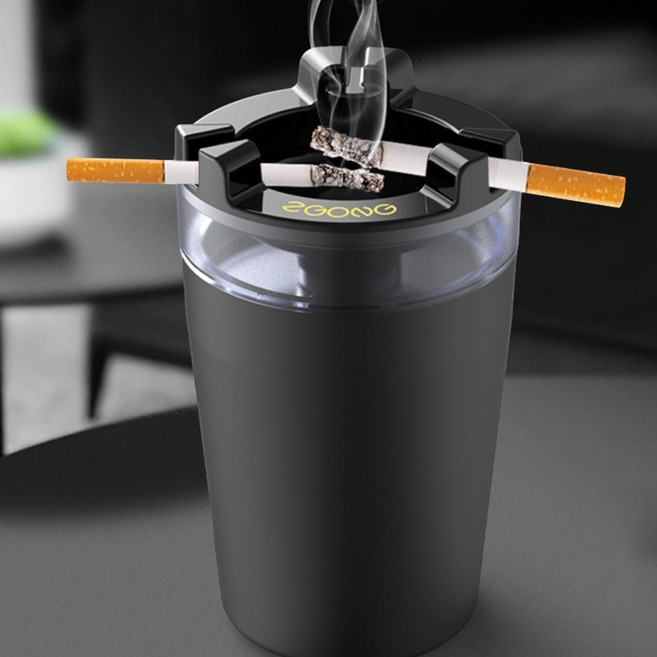 차량용 텀블러형 소화용 물통 재떨이 담배홀더 휴대용 재털이 거치홀더 차량용재떨이, 재떨이 (블랙), 1개