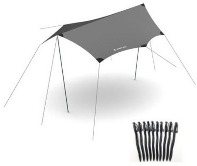 [하임플래닛] 던 타프 M 그레이 - 헥사 그늘막, 없음