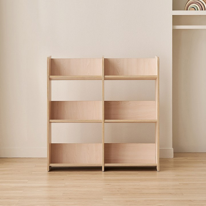 삼익가구 NEW 키디즈 어린이 아동 책장 교구장 책꽂이, 01. 내추럴, 850 3단 더블 책장