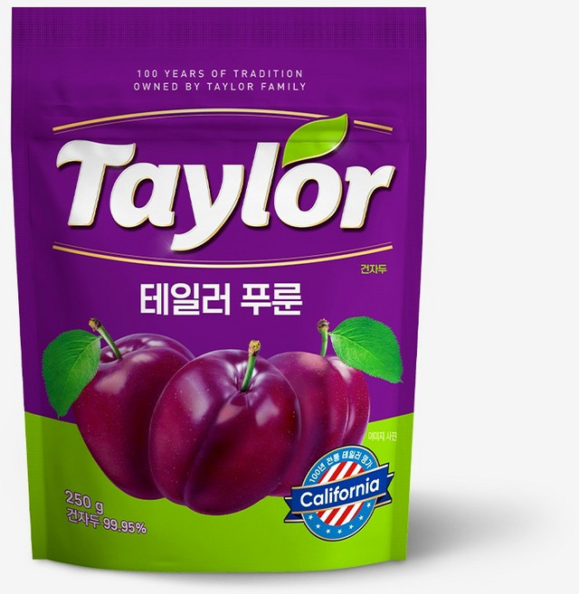 테일러 푸룬 건자두, 250g, 2개