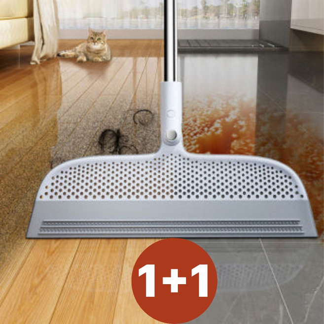 실리콘 빗자루 스퀴지 물기제거 머리카락 집먼지 청소, B001, 2개