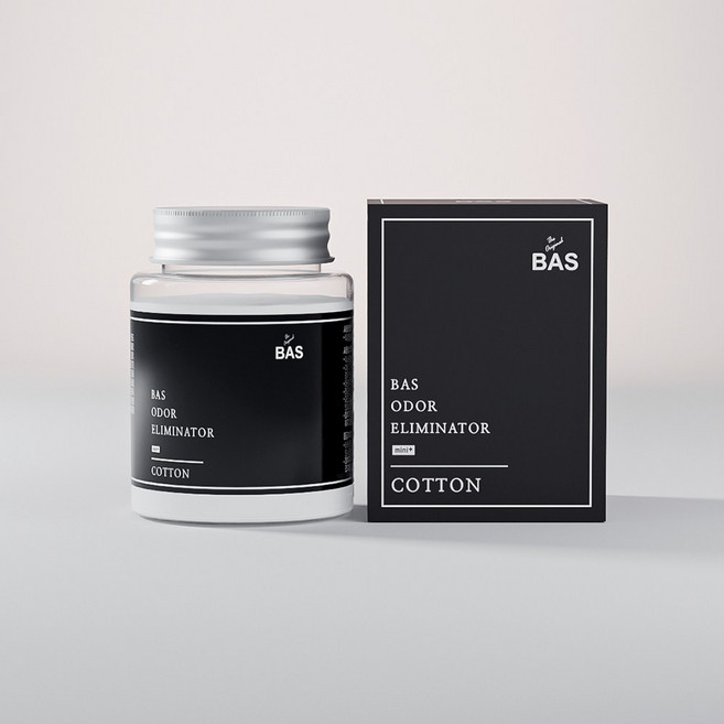 BAS 미니 플러스 생활 탈취제 코튼향 본품, 160g, 2개