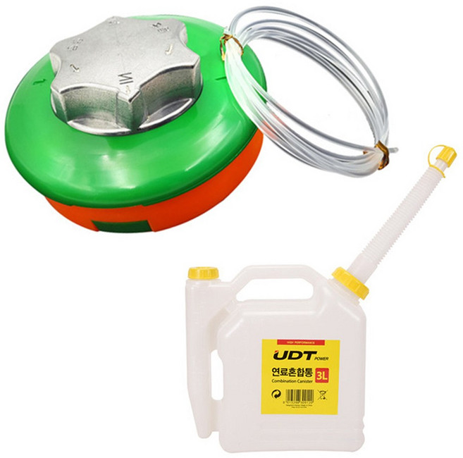 꼬마대장 DJ-2022+연료혼합통 3리터 관통형 나일론 커터날 예초기끈 부품 볼트형 줄통 양방향 한줄 두줄, 1개