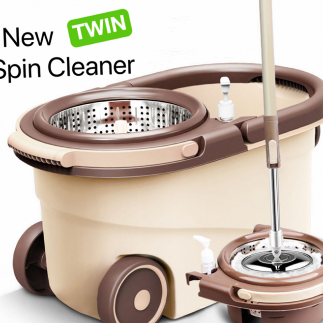 물청소기 통돌이 회전 물걸레 세트 이동식 분리형 탈수통, 1개