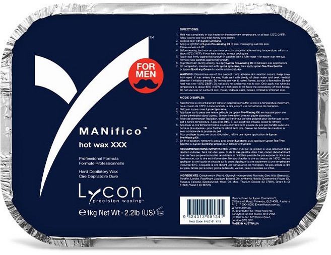 Lycon 專業硬蠟蜜蠟 奧圖玫瑰 MANifico 男士除毛蠟 1公斤, 1