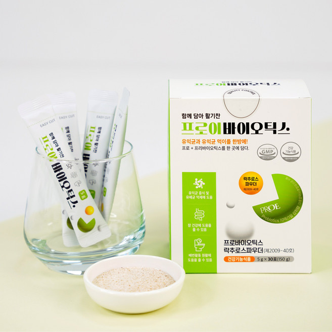 프로이바이오틱스 (15일) 차전자피식이섬유 유산균 프리바이오틱스 프로바이오틱스, 1박스, 150g