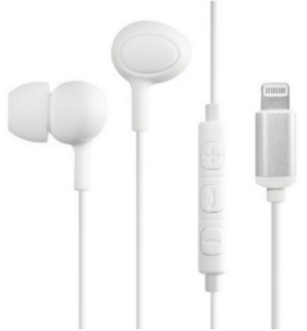 MFi 인증 8핀 유선 이어폰 - 화이트