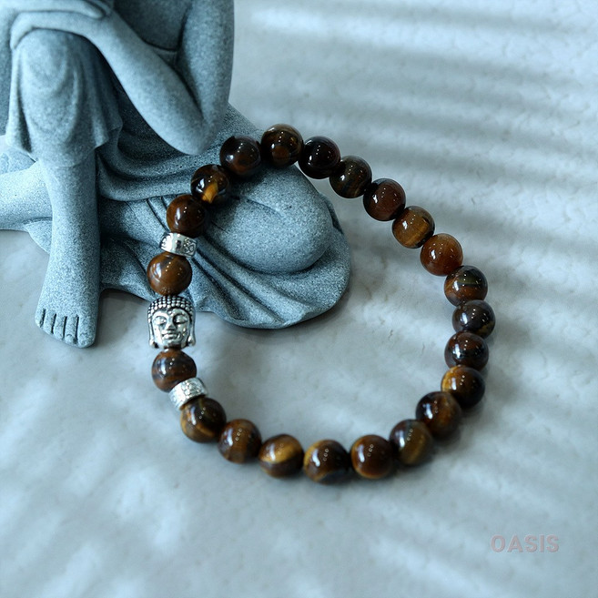 [오아시스 주얼] 만사형통 재물운 석가모니 불교 염주 팔찌 오닉스 호안석 액막이 사업운 성공운 시험합격 운동선수 행운 부적 비휴 남자 여자 커플