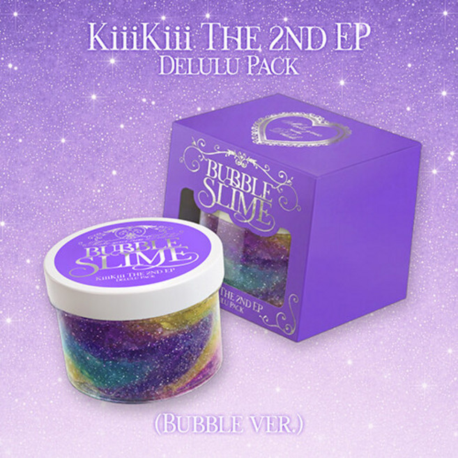 [특전 키링] [KiiiKiii] 키키 EP 2집 Delulu Pack [Bubble. Version](한정반) / 아웃패키지+포토북+QR카드+포토카드5종+버블슬라임, 1