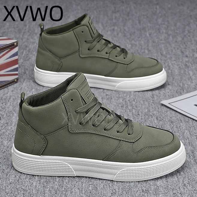 XVWO 남성 중목 스니커즈 캐주얼 신발 편안한 일상화 가을 겨울 패션 운동화