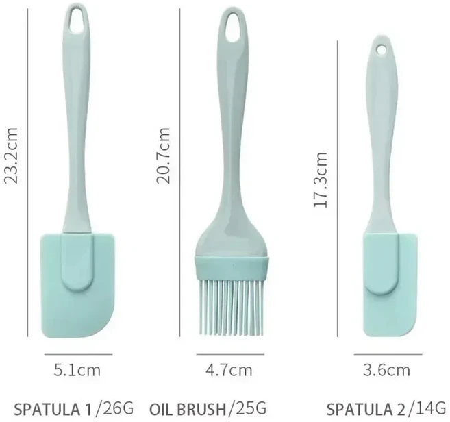 재사용 가능한 바베큐 그릴 매트 논스틱 대형 오븐 라이너 베이킹 요리용 세척하기 쉬움 24x16 인치, 05 3PCS Cream Spatula