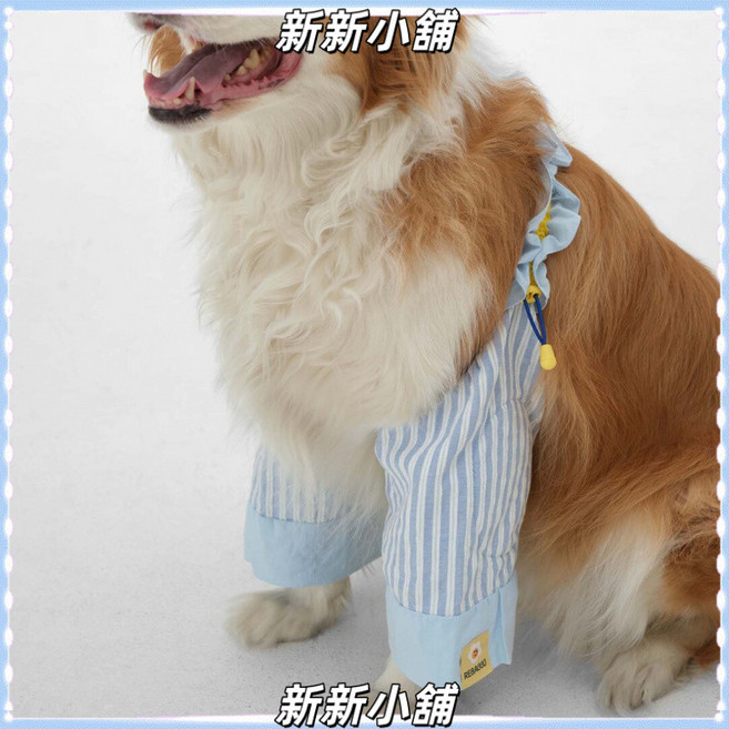 狗狗護肘衣 關節保護套 大型犬護膝 防臟神器 寵物衣服 四季通用 兩條裝 櫻桃 藍條, 1個, 櫻桃（內含98%棉）,XXXL（70-110）碼