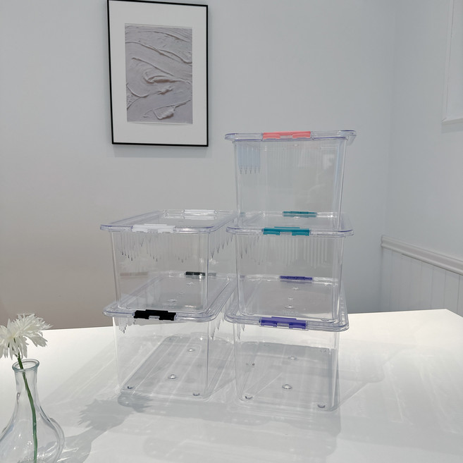 [대] 조이 클린 케이지, 1개, 투명/손잡이 (화이트)